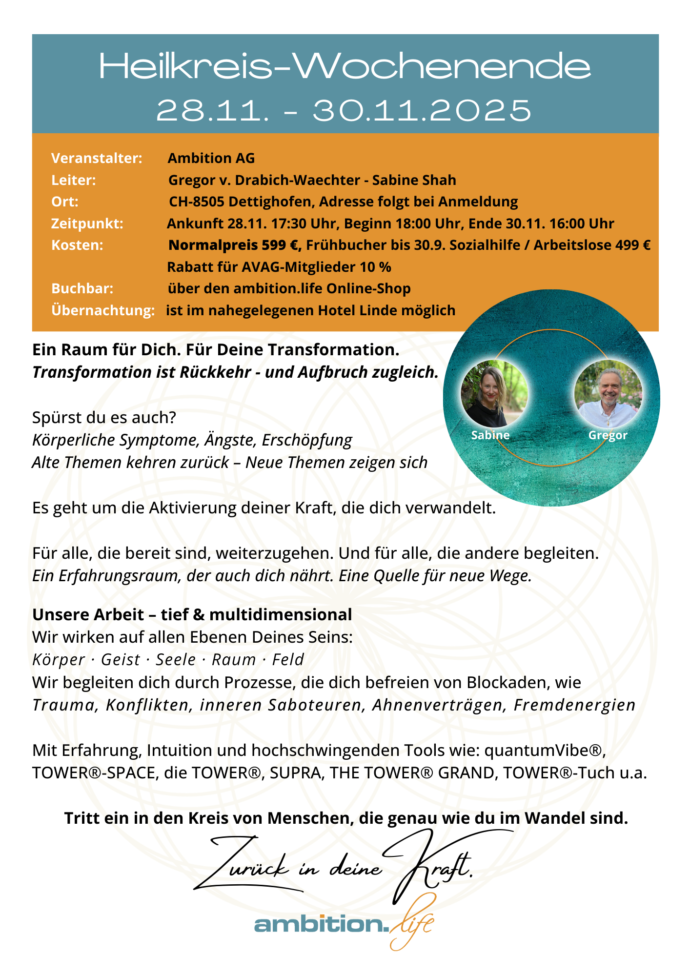 HEILKREIS-WOCHENENDE - 11-25