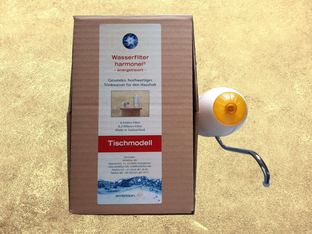 Verpackung für die Wasserfilter harmonei®